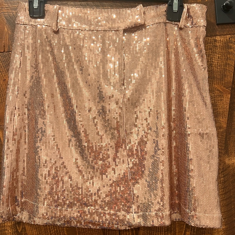 Rose Gold sequin skirt